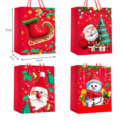 BOLSA NAVIDAD ROJA DISEÑOS SURTIDOS 18X8X24 CMS