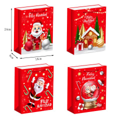 BOLSA DE REGALOS DISEÑO NAVIDAD 18X8X24 CMS