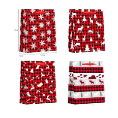 BOLSA DE REGALO FIGURAS NAVIDEÑAS 12X14X6 CMS