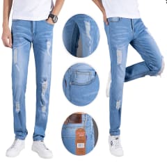 PANTALON JEANS DE HOMBRE CON RASGADURAS TALLA SURTIDAS | 12 UNID