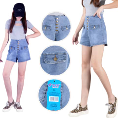 SHORT JEANS LOLA CINTURA ALTA BOTONES