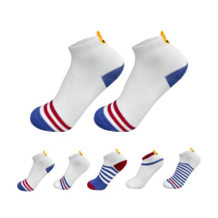 CALCETINES DE NIÑO BLANCO CON RAYAS EMOJI TALLA 3-6| 12 UNID
