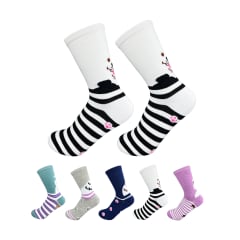 CALCETINES DE MUJER CORTE MEDIO DISEÑO LINEA | 12 UNID