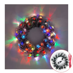 CORONA DE NAVIDAD CON LUCES LED 60CM