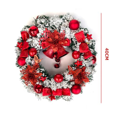 CORONA NAVIDEÑA ESFERA ROJAS 40CM 