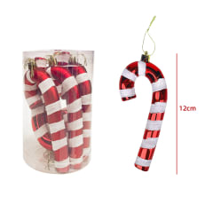 Bastones de caramelo navidad 12cm 6pc