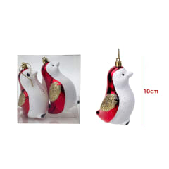 Adorno navidad pingüino 10cm 2pcs