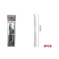 CUCHILLO DE MESA ACERO INOXIDABLE 22.3CM 6PCS 