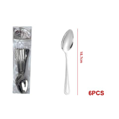CUCHARA DE MESA ACERO INOXIDABLE 18.7CM 6PCS 
