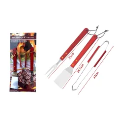 SET DE PARRILLA INOXIDABLE 3 PIEZAS