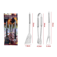 SET DE PARRILLA INOXIDABLE 3 PIEZAS 35X34X35CM
