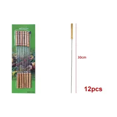 PINCHOS PARA ANTICUCHOS MANGO MADERA 30CM 12PCS