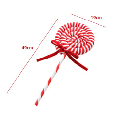 ADORNO DE NAVIDAD DULCE ROJO 49X19CM 