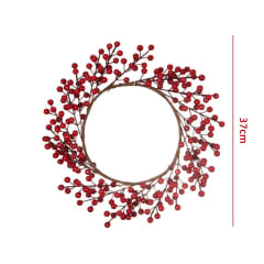 CORONA DE NAVIDAD FRUTOS ROJOS 37X3CM