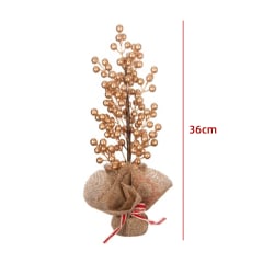 ARBOL DE NAVIDAD FRUTOS DORADOS 36X7CM