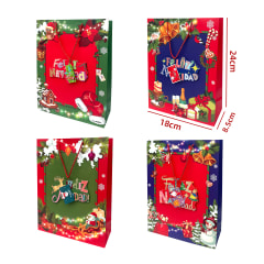 BOLSA DE REGALO FELIZ NAVIDAD 18X8.5X24CM