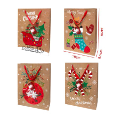 BOLSA DE REGALO NAVIDAD ADORNOS 18X8.5X24CM 