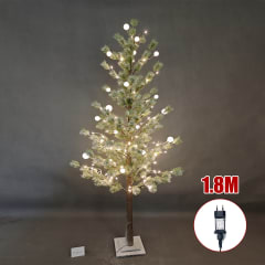 ARBOL DE NAVIDAD CON LUCES LED ESFERAS 1.8M