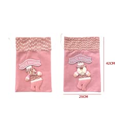 BOLSA DE NAVIDAD ROSADO 29X42CM