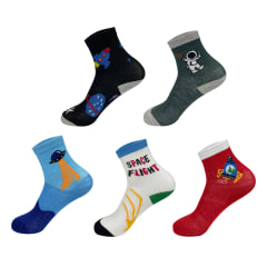 CALCETINES DE NIÑO MEDIA CAÑA DISEÑO ESPACIAL 6-9 AÑOS