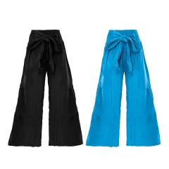 PANTALON DE MUJER SUELTO CINTURA ELASTICADA