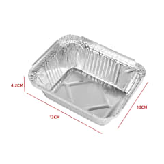ENVASE DESECHABLE ALUMINIO 13X10X4.2CM | VENTA X MAYOR