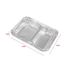 ENVASE DESECHABLE ALUMINIO DOBLE 21.5X15X4CM