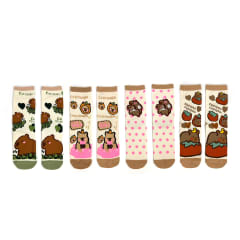 CALCETIN DE NIÑA DISEÑOS VARIOS  CAPIBARA 6-9 AÑOS