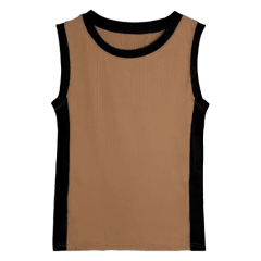 POLERA SIN MANGAS MUJER BEIGE TALLA M-L/L-XL/XL-XXL