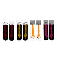 CALCETINES DE MUJER JUVENIL CON DISEÑO DE PATA GALLINA - TALLA 36-39 DISEÑOS SURTIDOS