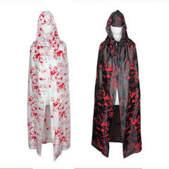 CAPA NEGRA  y BLANCA MANCHAS DE SANGRE 120 CM