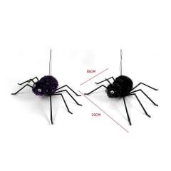 DECORACION HALLOWEEN ARAÑAS COLGANTES 10X25CM