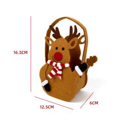 BOLSA DULCES NAVIDAD RENO 12.5X6X16.5CM