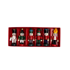 SET 6 ADORNO COLGANTES NAVIDAD CASNUECES CM 2.2X2,2X6cm