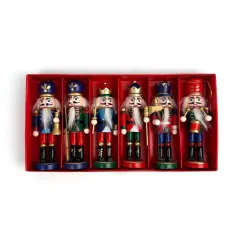 SET 6 ADORNOS COLGANTES NAVIDAD CASNUECES 3.2X3.2X13CM