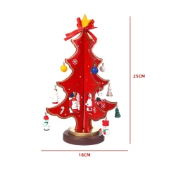 ADORNO NAVIDAD ARBOL NAVIDAD ROJO 25X18X18CM