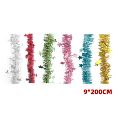Guirnalda de navidad colores con decoración 9X2M