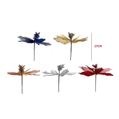 FLOR ARTIFICIAL NAVIDEÑA 27CM