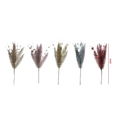 ADORNO ARBOL NAVIDAD RAMA  GLITTER ROJA 65CM