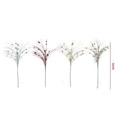ADORNO NAVIDEÑO RAMA GLITTER O’MAS 70 CM DISEÑOS SURTIDOS