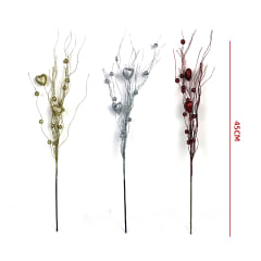 ADORNO DE NAVIDAD RAMA GLITTER 45 CM DISEÑOS SURTIDOS