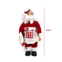 FIGURA DECORATIVA NAVIDEÑA VIEJO PASCUERO CHEF 45 cm