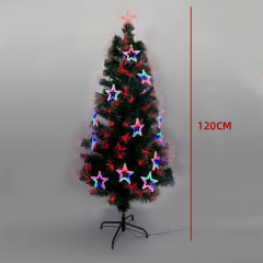 ARBOL DE NAVIDAD LUCES ESTRELLAS MULTICOLORES 120CM