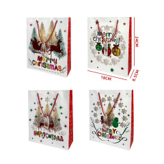 BOLSA DE REGALO DE NAVIDAD CHICA COLOR BLANCO 18X8.5X24CM