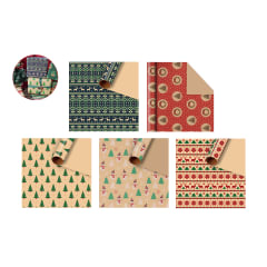 PAPEL DE REGALO NAVIDAD ARBOL 50X70CM