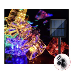 Guirnalda 50 luces solares cubo de hielo 9M