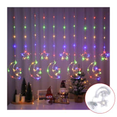 Cortina de 10 estrellas y lunas USB y control remoto 3M