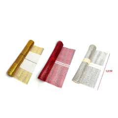 CINTA DE NAVIDAD LISTADA EN ROLLO  52CM * 9.1M