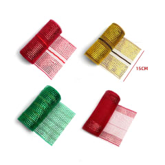 CINTA DE NAVIDAD LISTADA EN ROLLO  15CM*4.5M