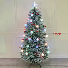 ARBOL DE NAVIDAD LUCES LED SANTA MULTICOLORES 120CM
